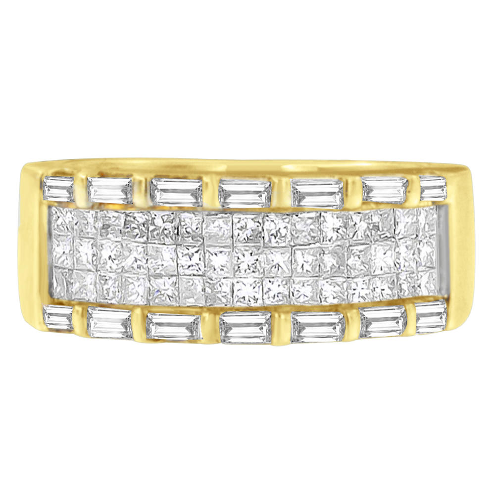 14K Yellow Gold 1 CTTW Princess and Baguette-cut Diamond Ring (H-I, I1-I2)