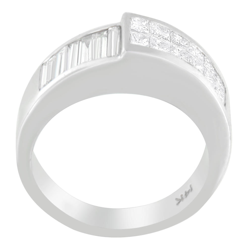14K White Gold 1 1/2 ct. TDW Princess and Baguette-cut Diamond Ring (G-H, VS1-VS2)