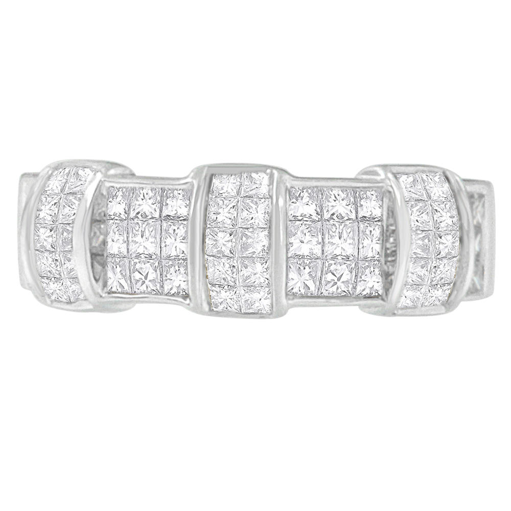 14K White Gold 1 ct. TDW Princess-Cut Diamond Ring(H-I,SI1-SI2)