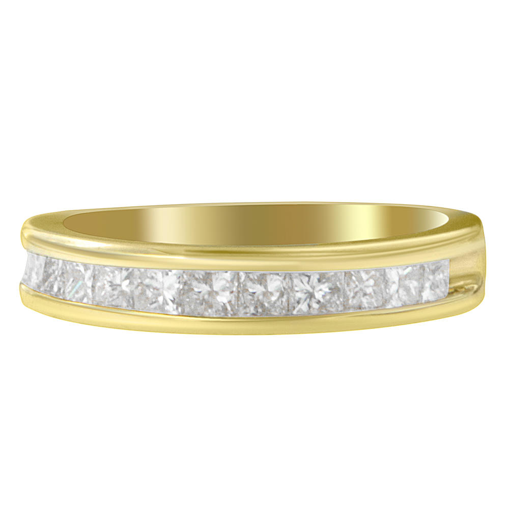 18K Yellow Gold 1/2ct. TDW Princess-cut Diamond Ring (G-H,I1-I2)