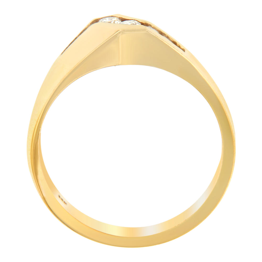 14K White Gold Men's 1/4ct TDW Round Cut Diamond Ring(H-I,SI2-I1)