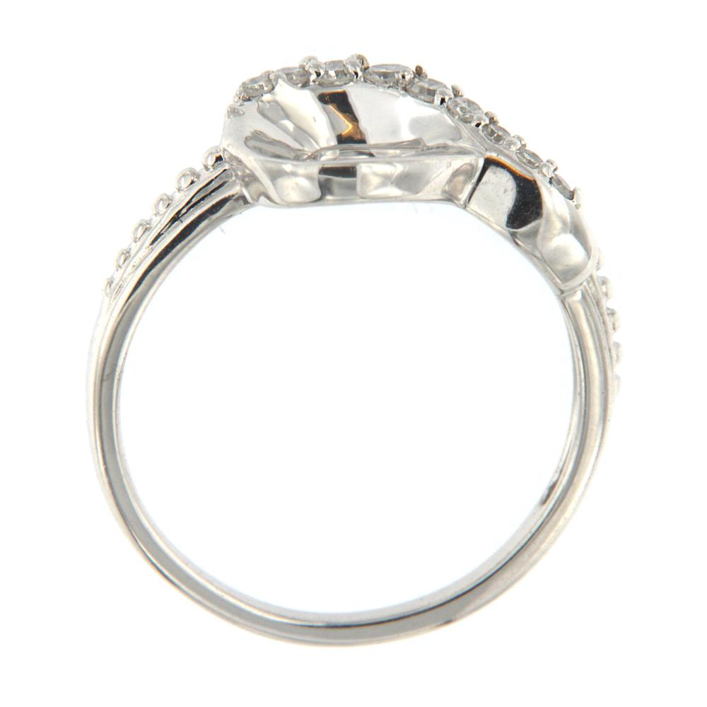Sterling Silver .15ct. TDW Round-cut Diamond Ring (H-I,I2-I3)