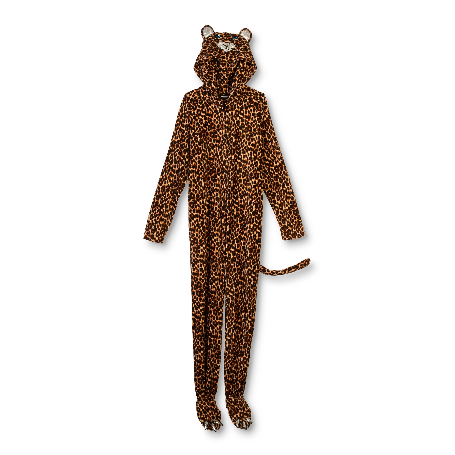 Joe Boxer Junior's Fleece One-Piece Pajamas - Leopard