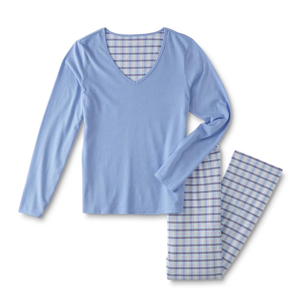 Laura Scott Women's Pajama Top & Pants - Plaid