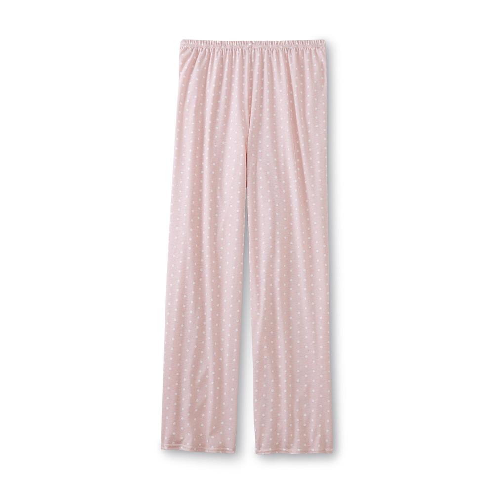 Pink K Women's Plus Pajama Top & Pants - Polka Dot