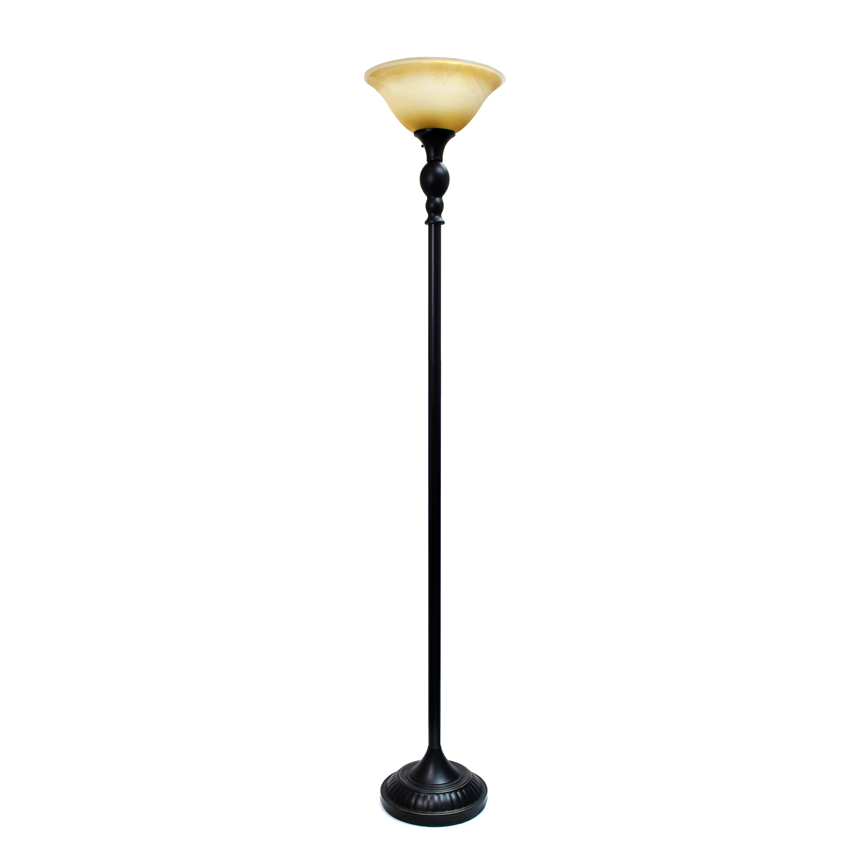 Elegant Designs 1 Light Torchiere Floor Lamp with ...