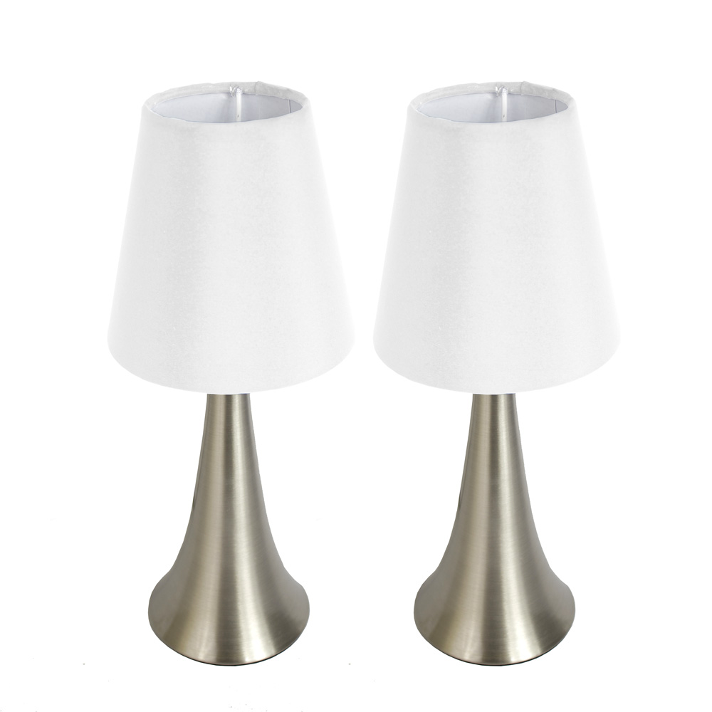 Simple Designs Valencia Mini Touch Table Lamp Set of 2