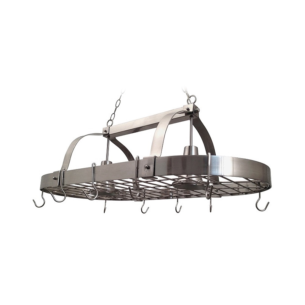 Elegant Designs Brushed Nickel 2 Light Kitchen Pot Rack Downlights