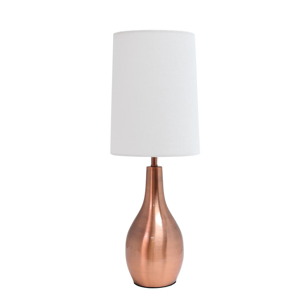 Simple Designs  1 Light Tear Drop Table Lamp