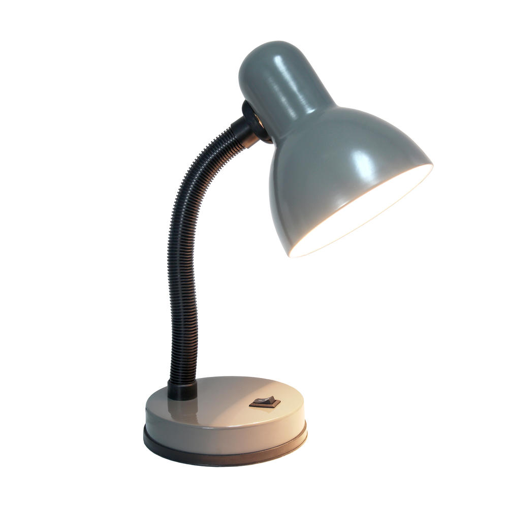 Simple Designs  Basic Metal Desk Lamp with Flexible Hose Neck