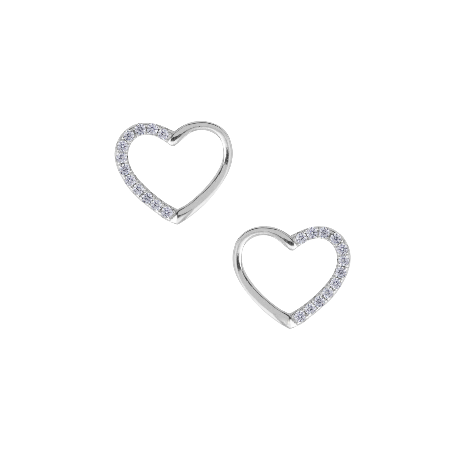 Sterling Silver Cubic Zirconia Earrings, Clear Sterling Silver Cubic Zirconia Earrings, Clear