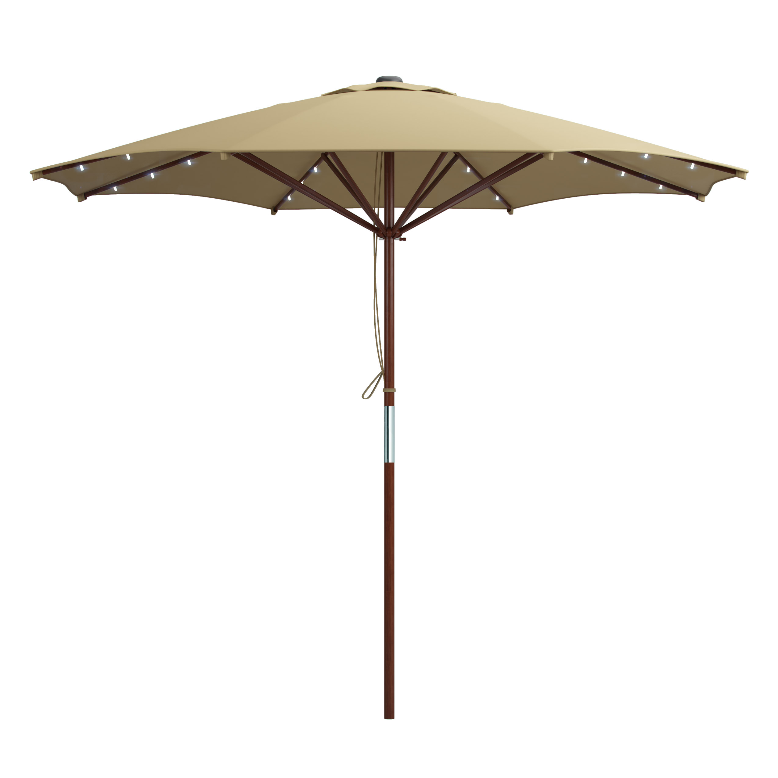 CorLiving 9' Patio Umbrella with Solar Power LED Lights