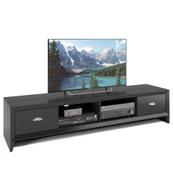 CorLiving Lakewood Extra Wide Black TV Stand, for TVs up to 85"