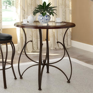 CorLiving Jericho 36" Counter Height Warm Stained Wood and ...