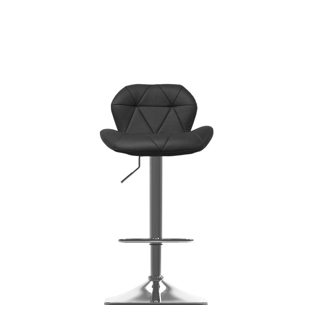 CorLiving  Adjustable Hex Design Barstool in Bonded Leather, Set of 2