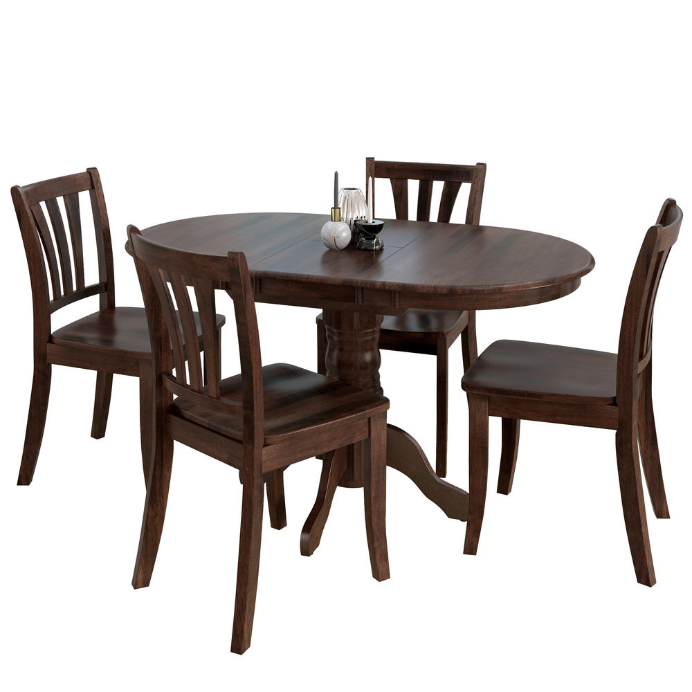 CorLiving  5pc Extendable Oval Table Dining Set, Cappuccino