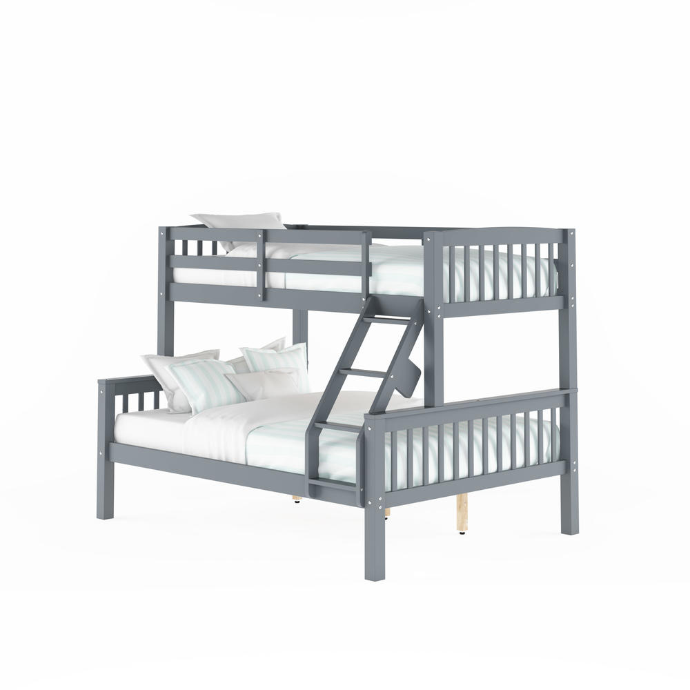 CorLiving Twin/Single Over Full/Double Bunk Bed - Navy Blue