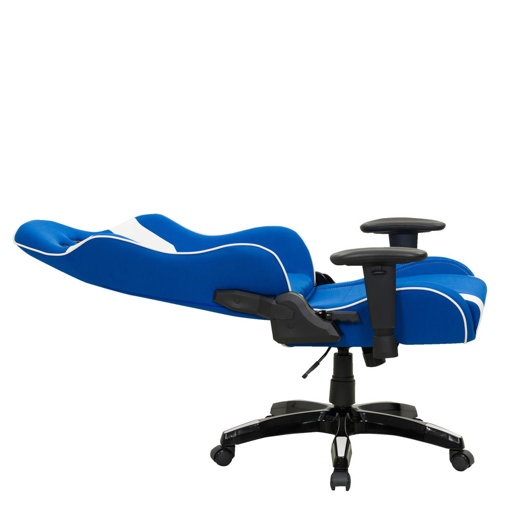 CorLiving  Blue and White High Back Ergonomic Gaming Chair