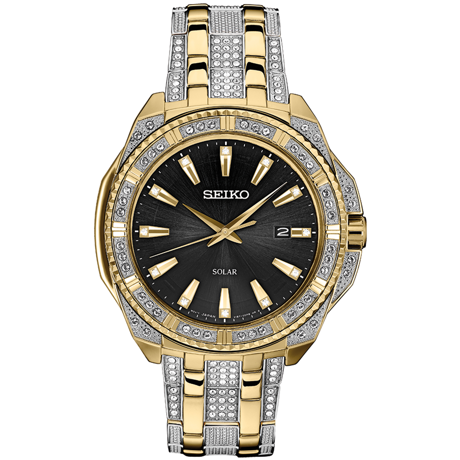 seiko gold black dial