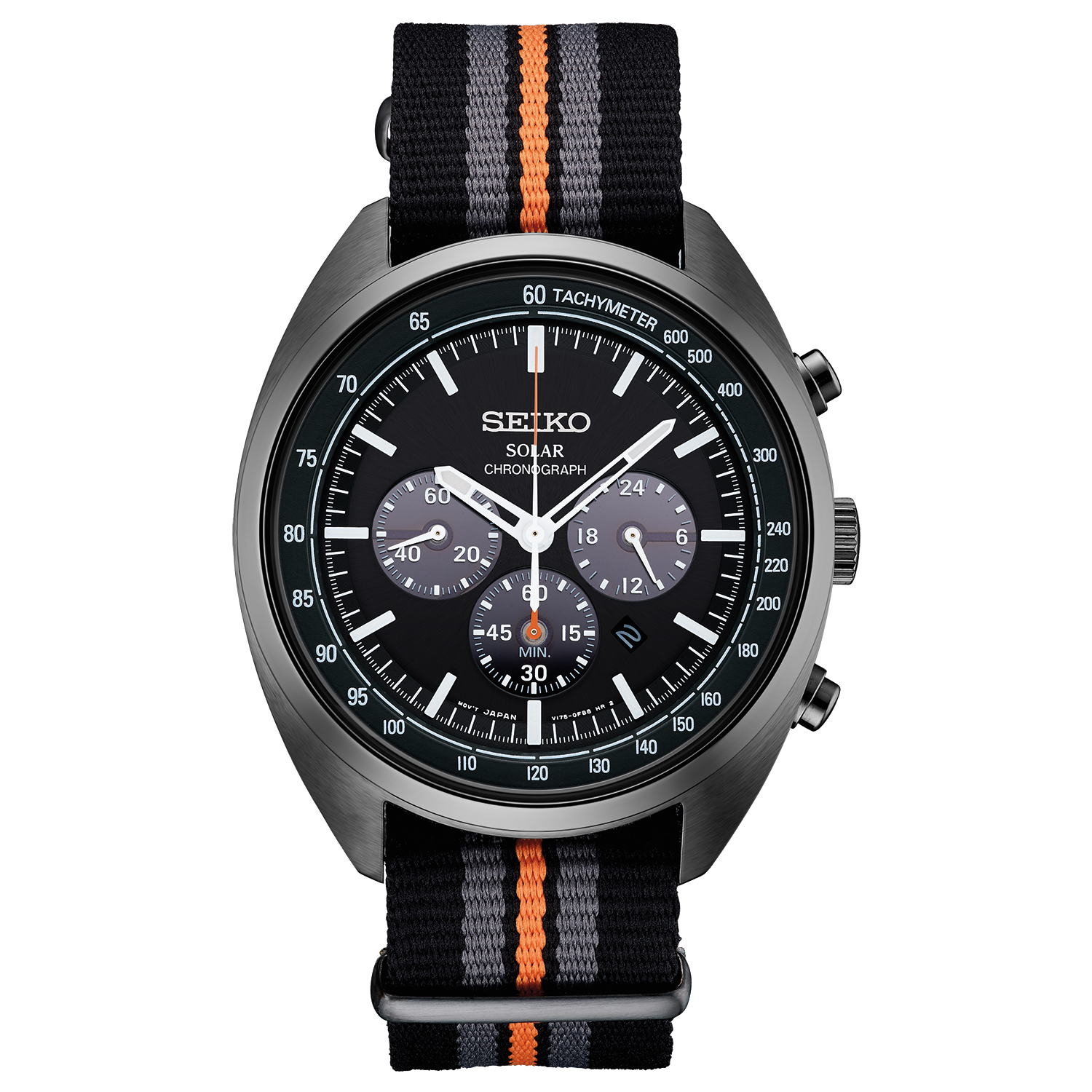 Seiko Men's Recraft Solar Chronograph Nylon Strap Watch