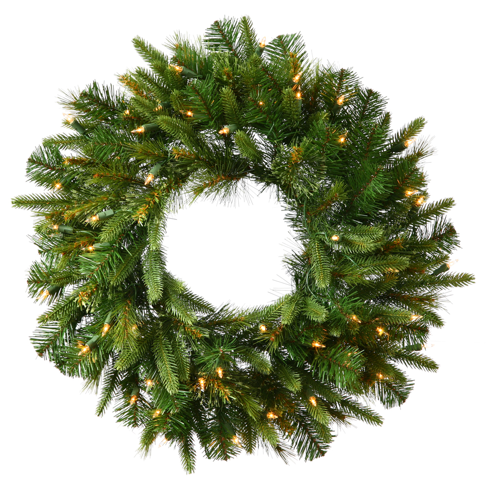 Vickerman 36 Inch Cashmere Wreath with 100 Warm White LED Lights