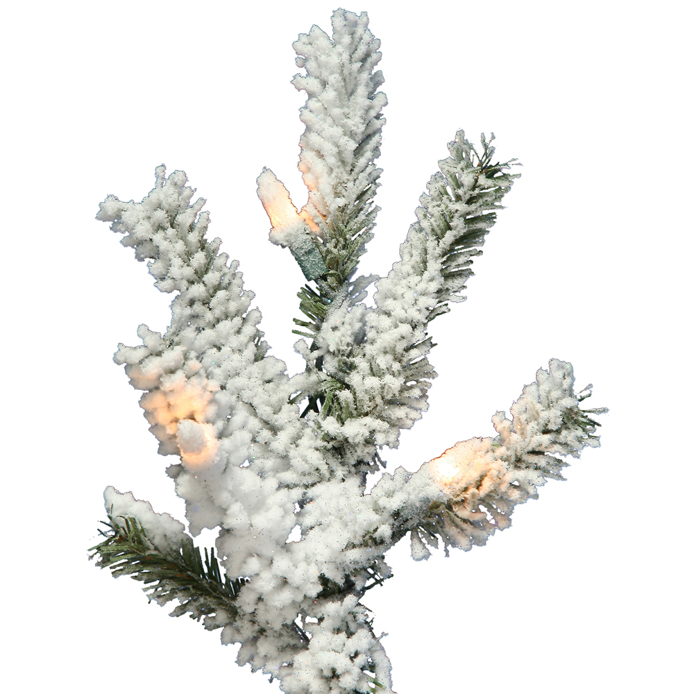 Vickerman 2' Flocked Alpine Tree with 50 Clear Dura-lit Lights