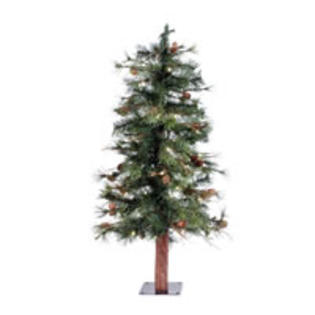 Vickerman 4 Mixed Country Alpine Tree with 100 Clear lights