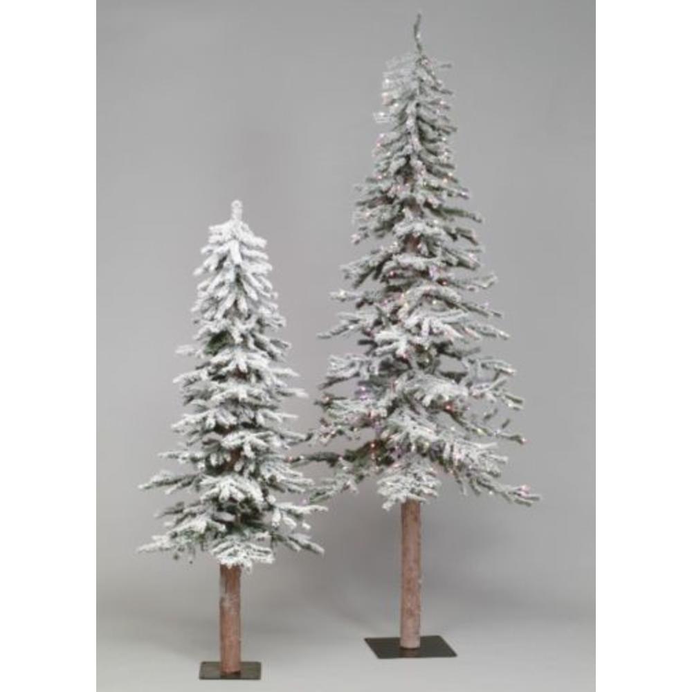 Vickerman 5' x 27" Flocked Alpine Tree with 150 Warm White LED Lights