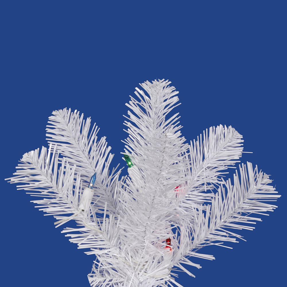 Vickerman 5.5' x 28" White Salem Pencil Pine Tree with 150 Multicolor LED Lights