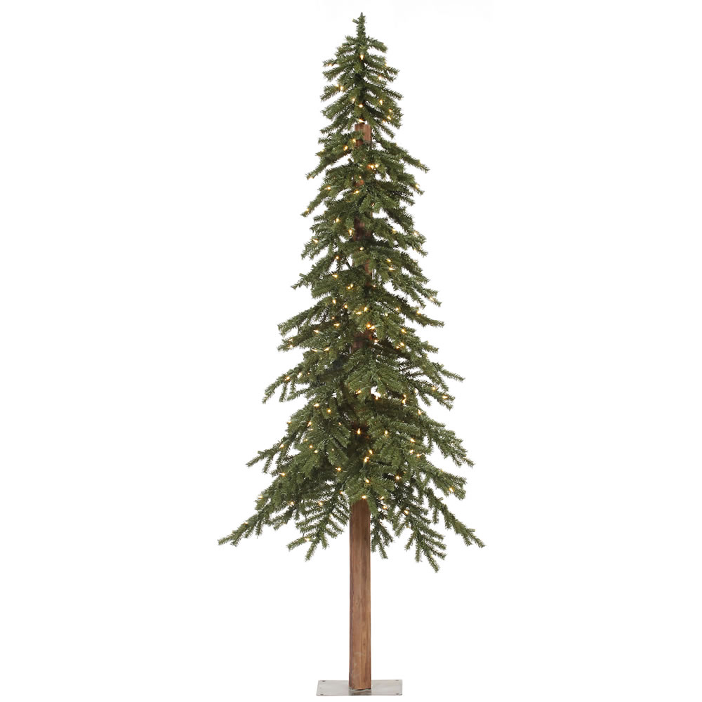 Vickerman 7'x 44.5" Natural Alpine Tree with 300 Clear Mini Lights