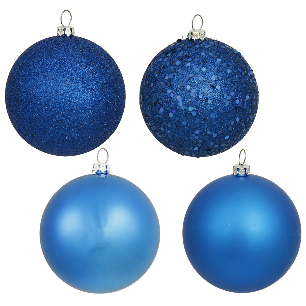 Vickerman 4" Blue  Ball Ornament