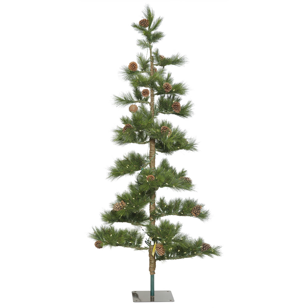 Vickerman 4.5 Prelit Mountain Pine Artificial Christmas Tree with 100