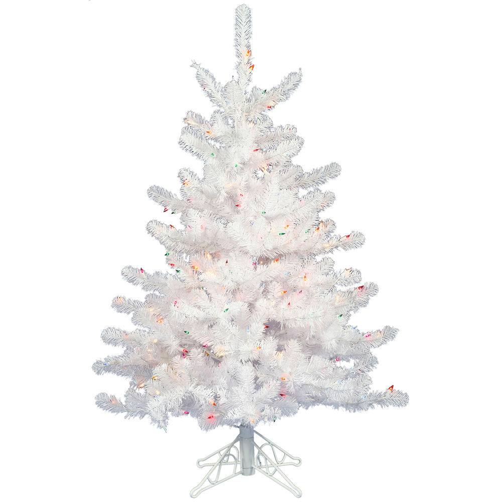 Vickerman 3 x 24 Prelit Crystal White Spruce Artificial Christmas