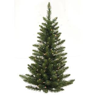 Vickerman 2 Unlit Camdon Fir Artificial Christmas Half Wall Artificial Christmas Tree