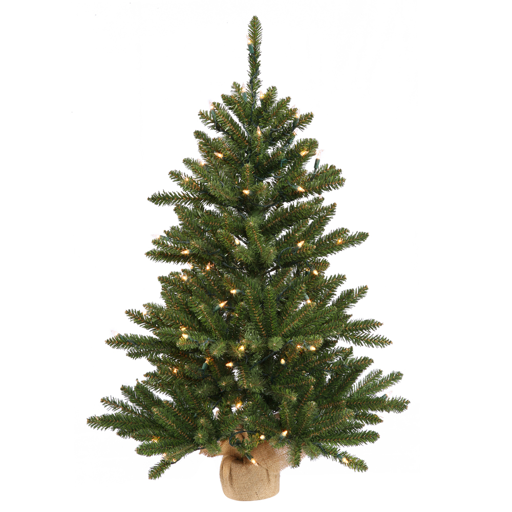 Vickerman 24" Prelit Anoka Pine Artificial Christmas Tree with 35 Warm White LED Lights.