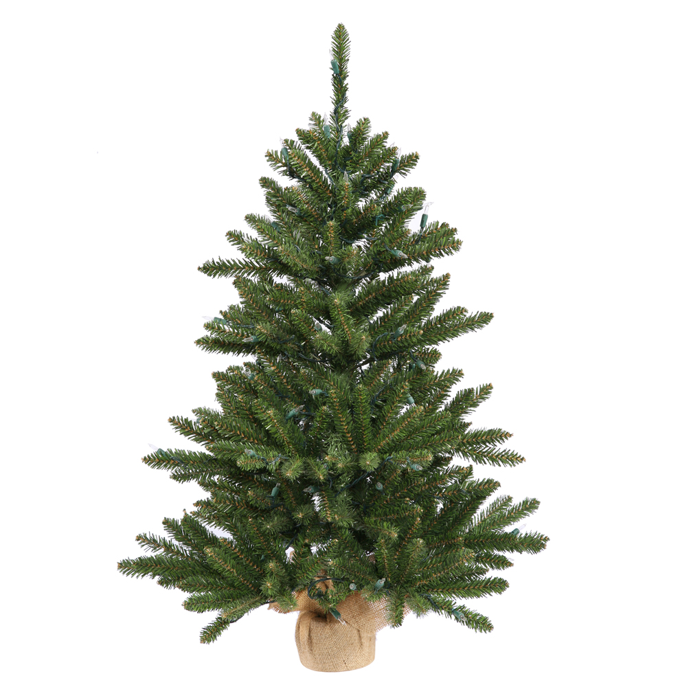 Vickerman 42" Prelit Anoka Pine Artificial Christmas Tree with 150 Clear Lights.