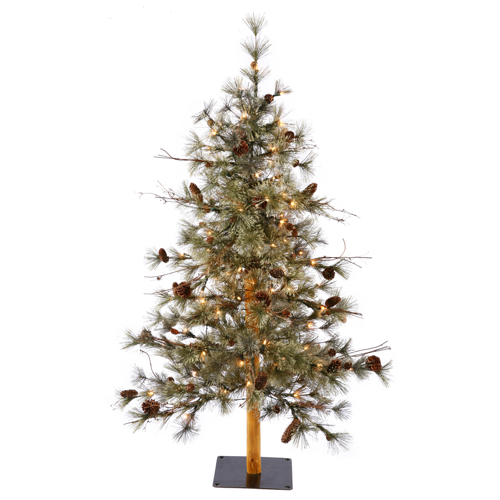 Vickerman 24" Prelit Dakota Pine Artificial Christmas Tree with 35 Warm White LED Lights.