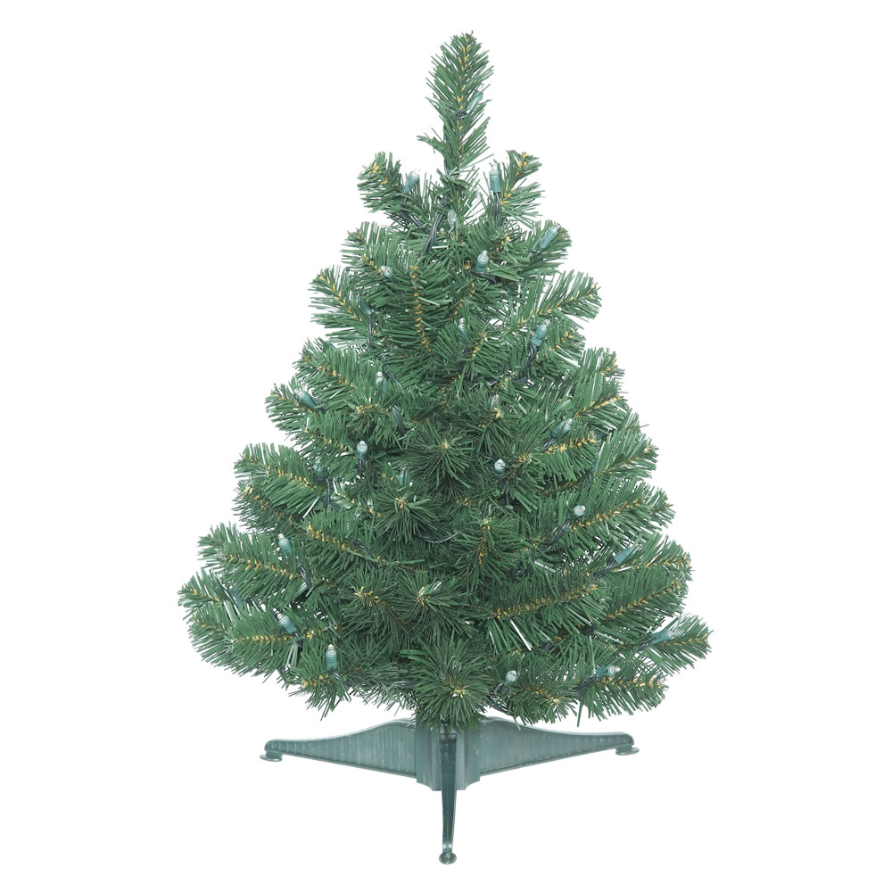 Vickerman 26" Prelit Oregon Fir Artificial Christmas Tree, with 50 Clear Lights