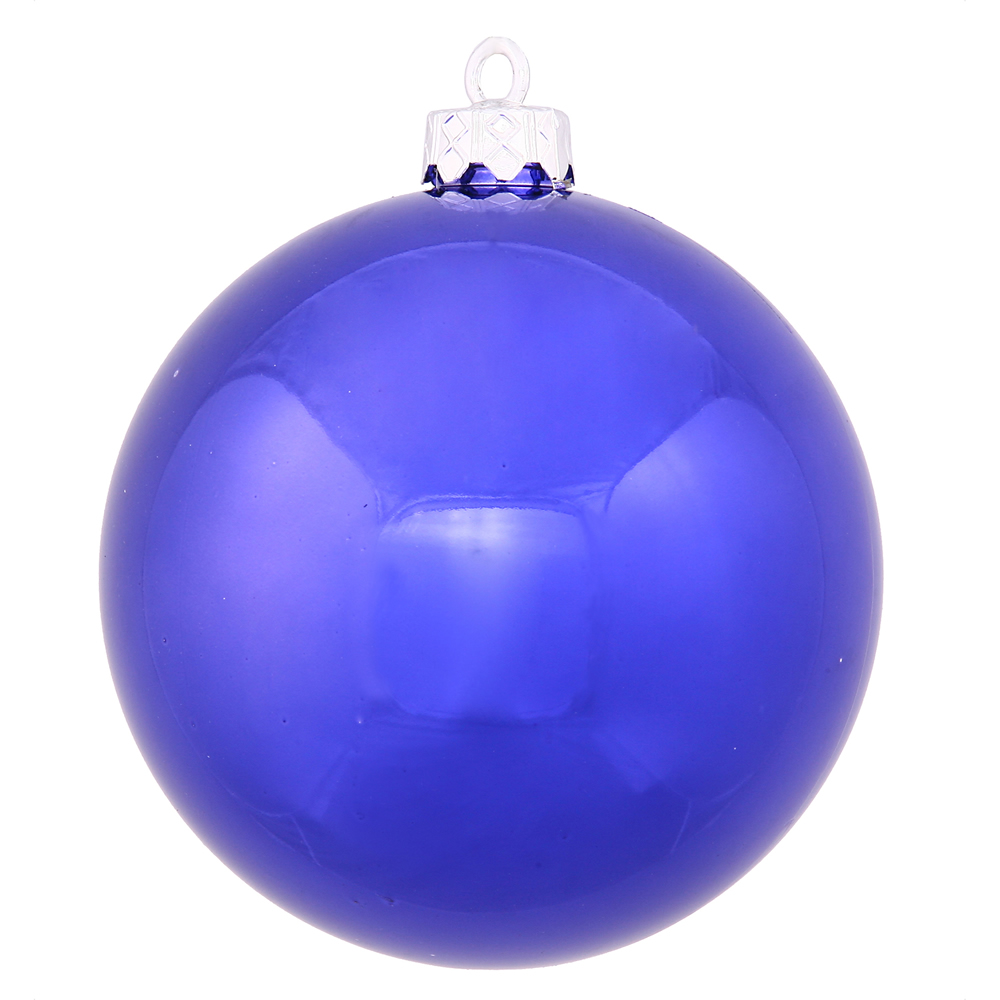 Vickerman 3" Colbalt Shiny Christmas Ball Ornament 12 per Bag