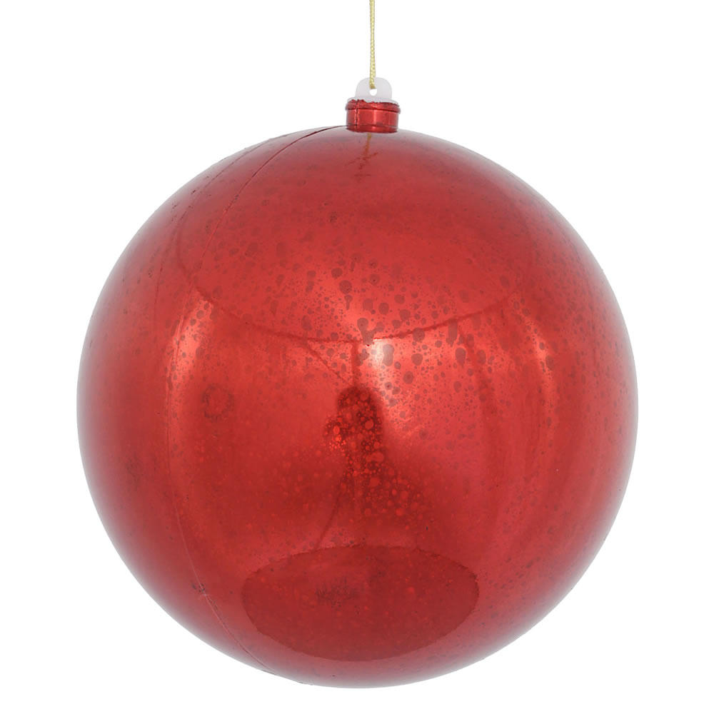 Vickerman 10" Red Shiny Mercury Ball Christmas Ornament