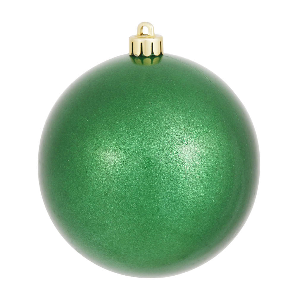 Vickerman 4" Green Candy Christmas Ball Ornament 6 per Boxag