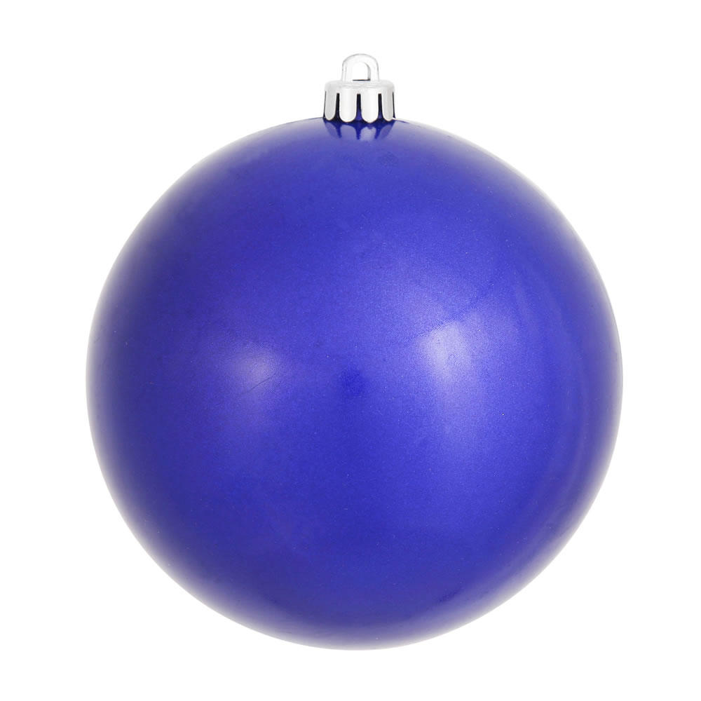 Vickerman 4" Colbalt Blue Candy Christmas Ball Ornament 6 per Boxag