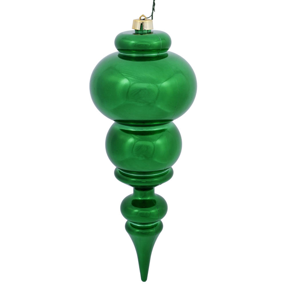 Vickerman 14" Green Shiny Finial Christmas Ornament