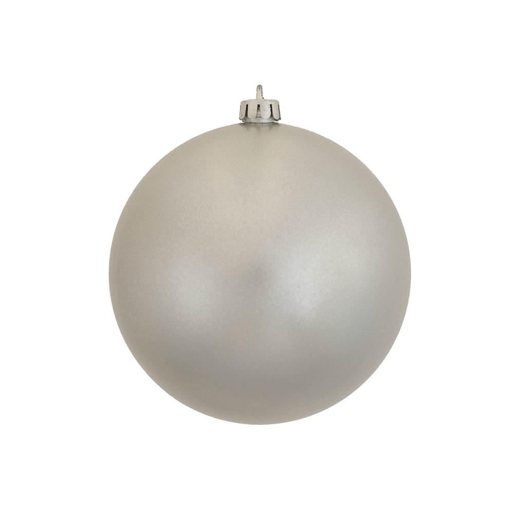 Vickerman 6" Silver Candy Christmas Ball Ornament