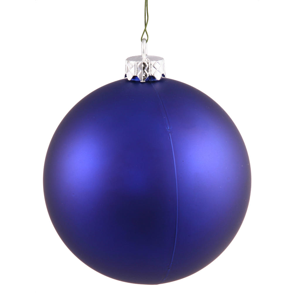 Vickerman 6" Colbalt Blue Matte Christmas Ball Ornament Assortment