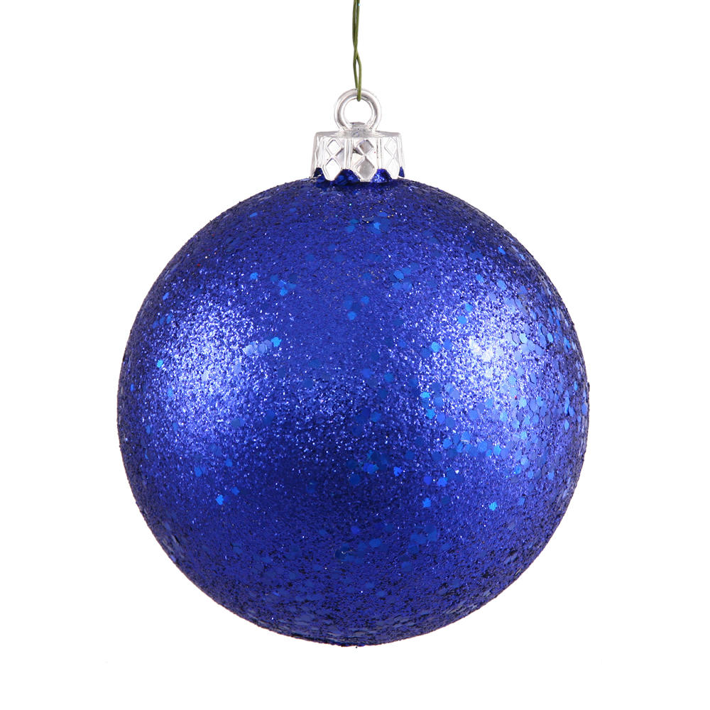 Vickerman 6" Cobalt Blue Sequin Christmas Ball Ornament
