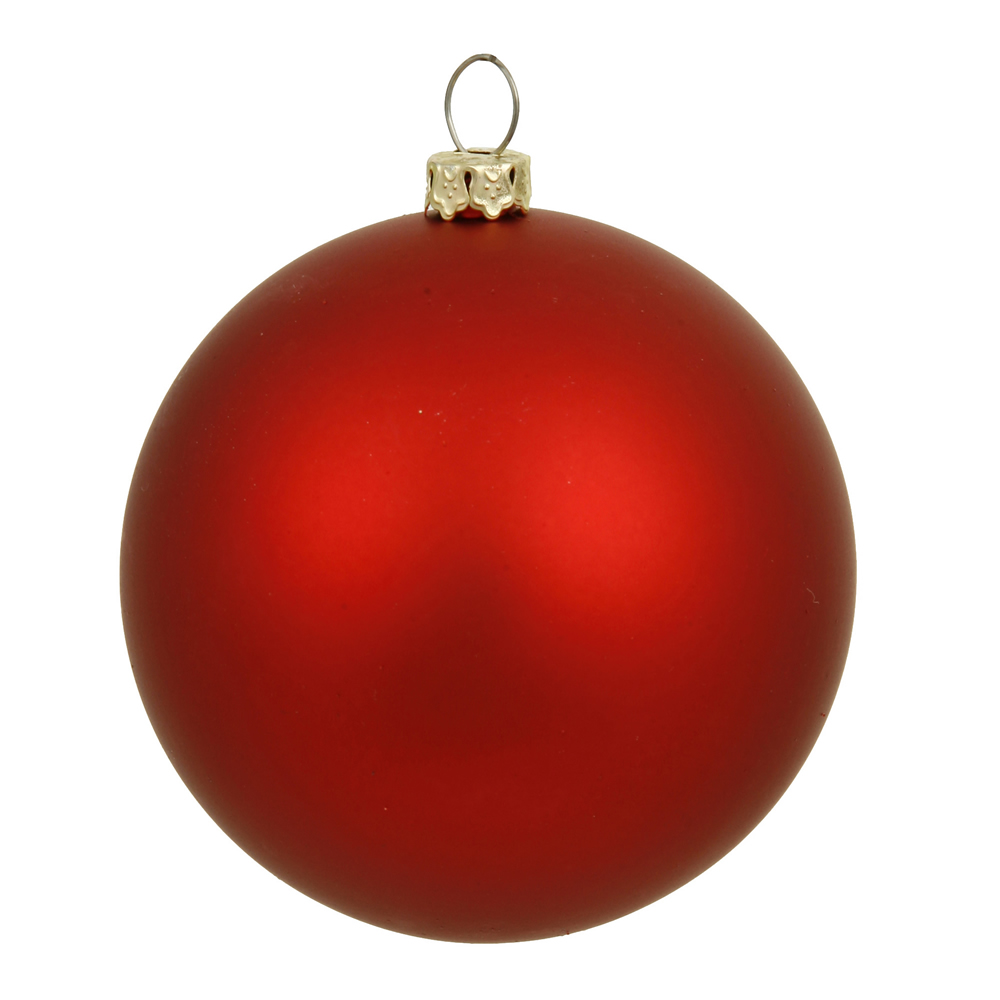 Vickerman 8" Red Matte Christmas Ball Ornament
