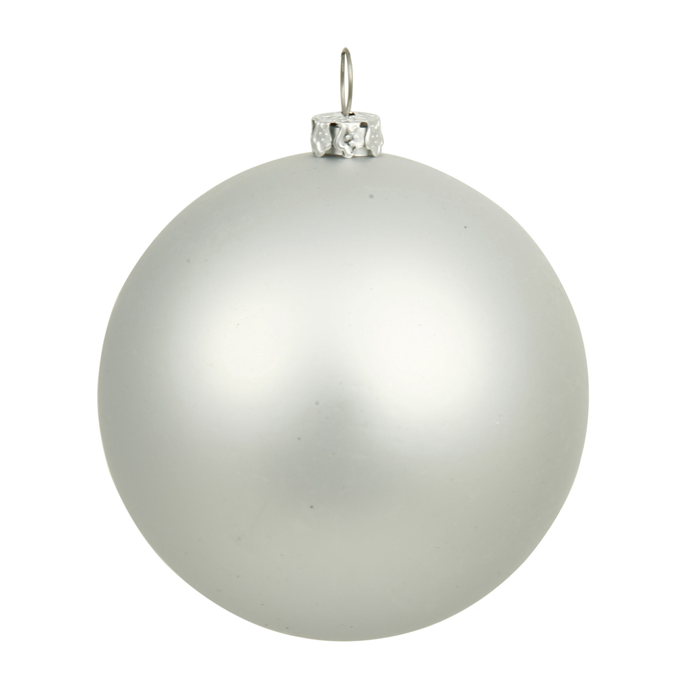 Vickerman 8" Silver Matte Christmas Ball Ornament