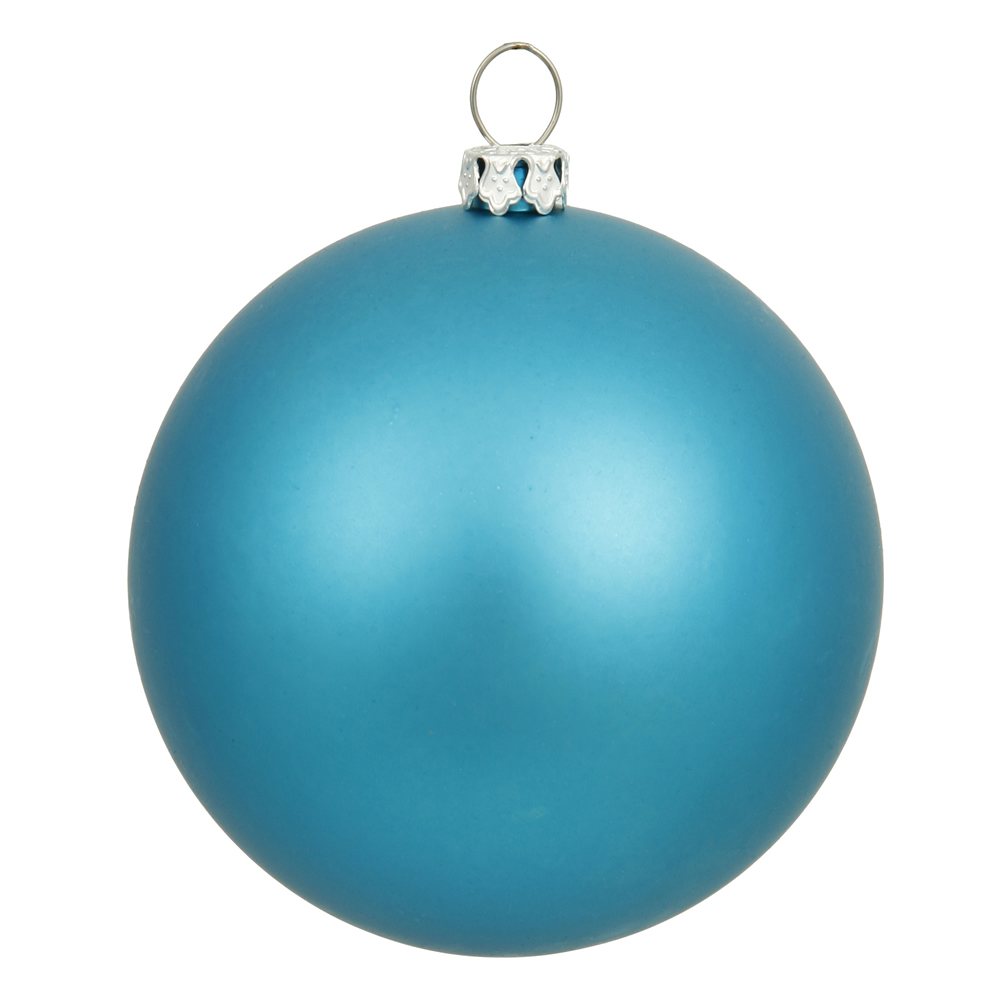 Vickerman 8" Turquoise Matte Christmas Ball Ornament