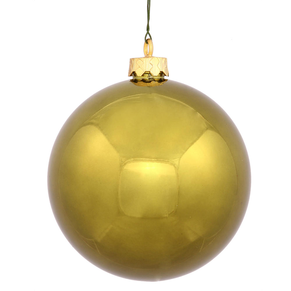 Vickerman 10" Olive Shiny Christmas Ball Ornament